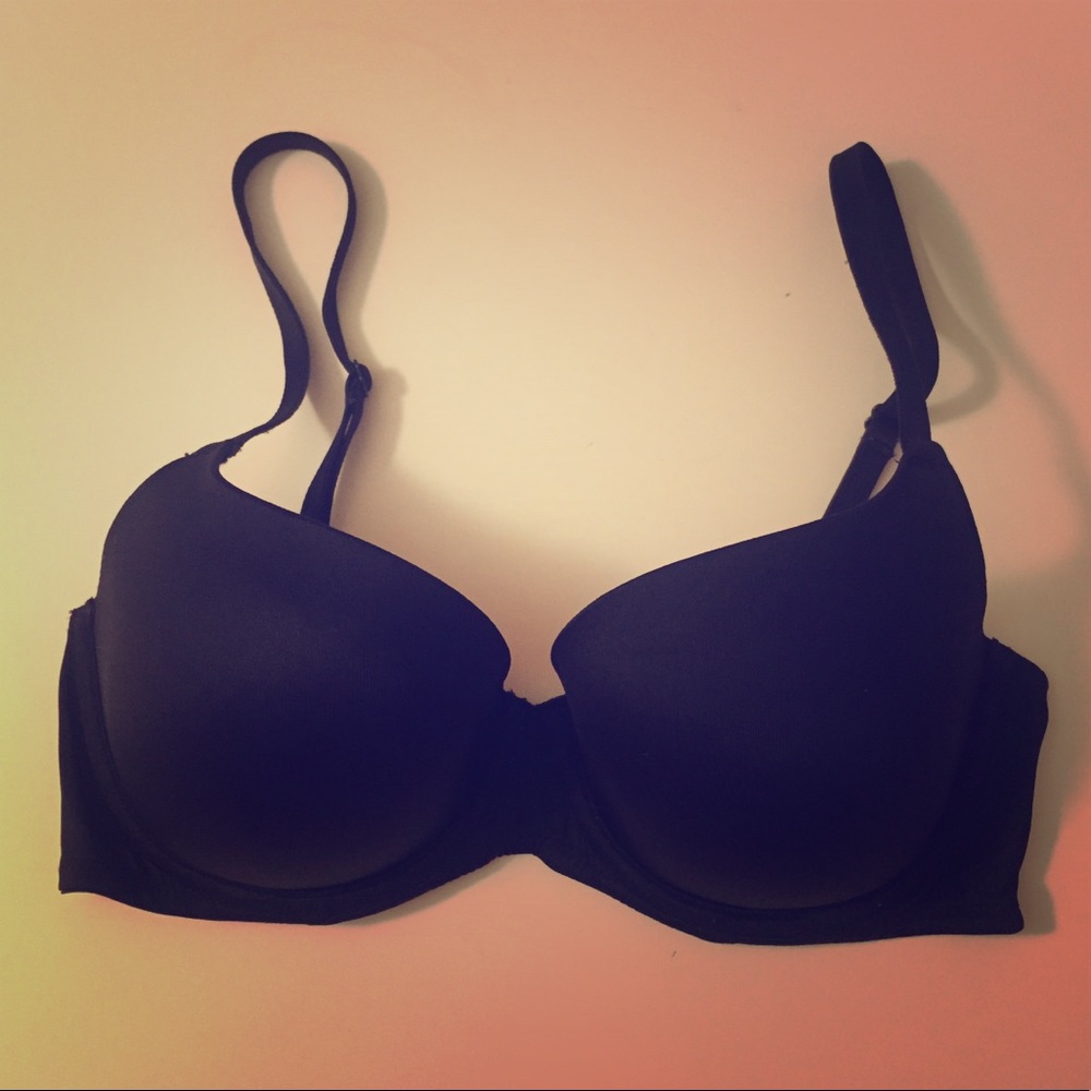 Pink Lightly Lined Bra in Black - 34C